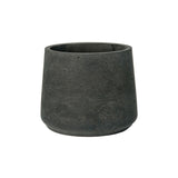 BLACK CURVED CLAY POT (M)