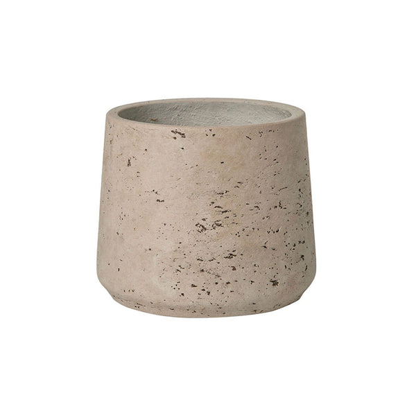 GREY CURVED CLAY POT (M)